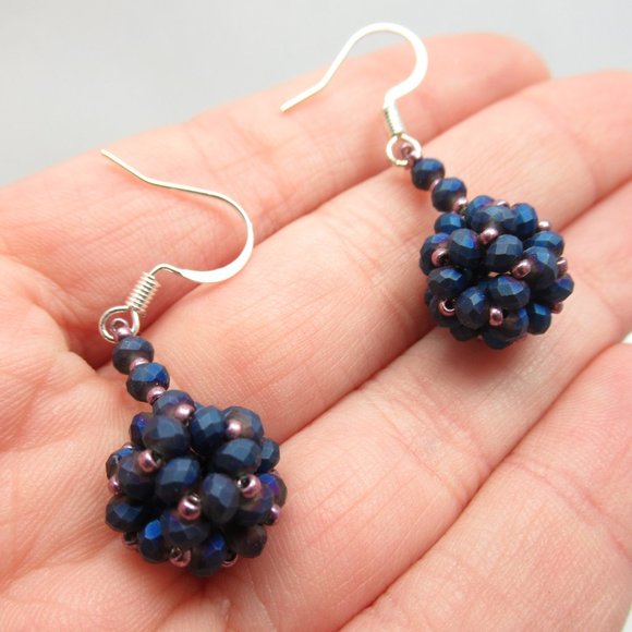 Beaded bead earrings - Picture 2 of 9